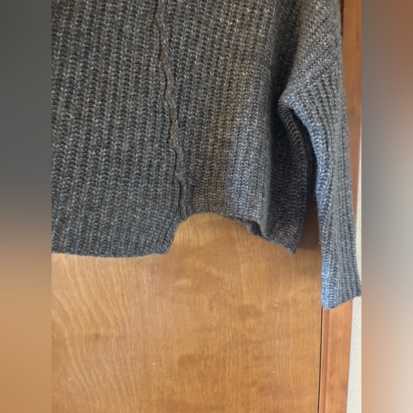 Zara Charcoal asymmetrical Knit Pullover sweater. - Picture 4 of 10